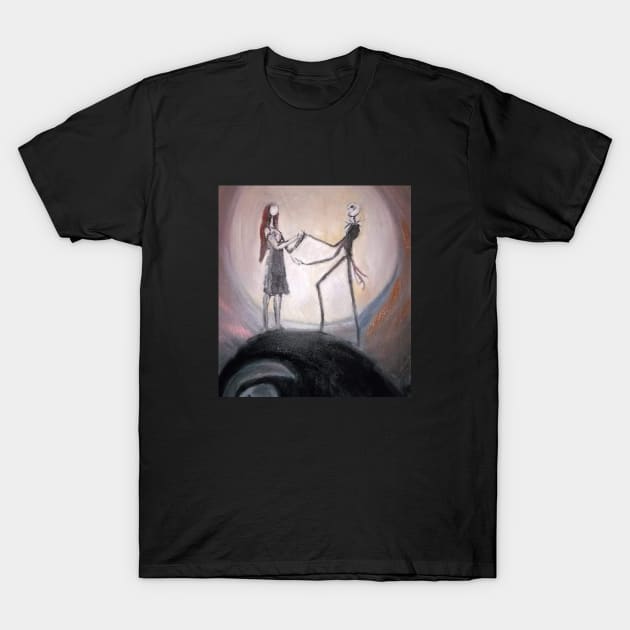 jack and sally T-Shirt by Mike Nesloney Art